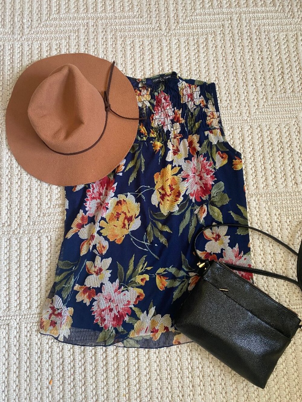 Kim & Cami Floral Sleeveless Blouse